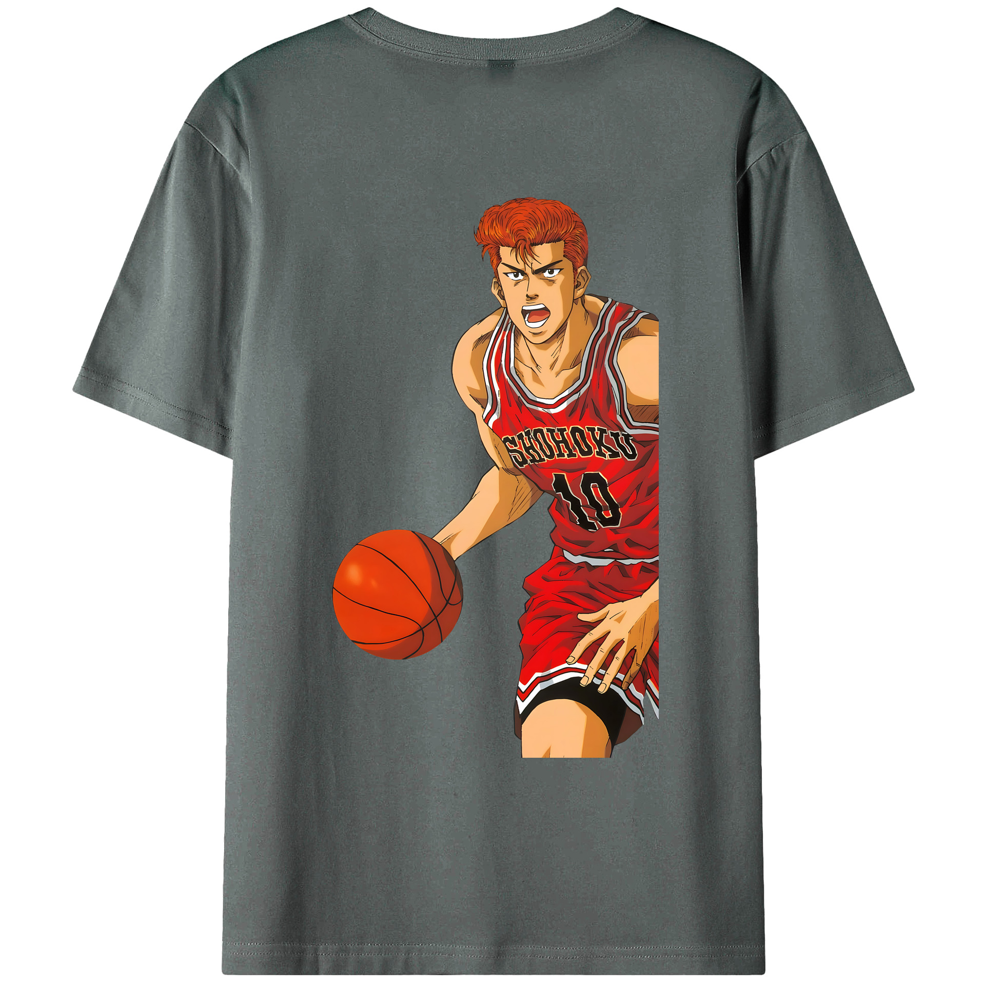 （画像用） SLAM DUNK／スラムダンク 綿100％ メンズ半袖Tシャツ（バックプリント） 通気性